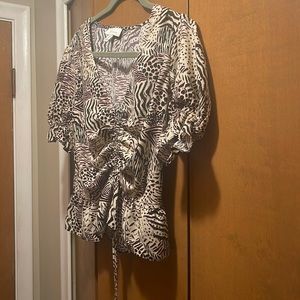 Top Shop Animal Blouse